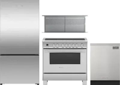 4 Piece Package Includes Refrigerator, Range, Hood And Dishwasher